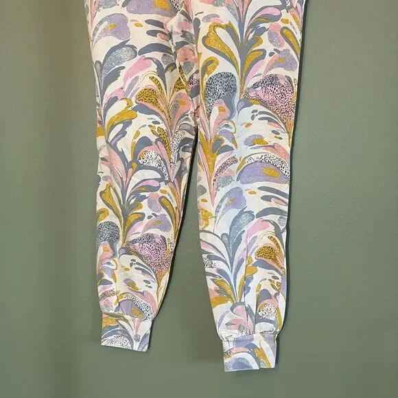 Anthropologie Saturday Sunday Flora Printed Joggers Tie Waist Colorful Sz XS - Picture 10 of 10
